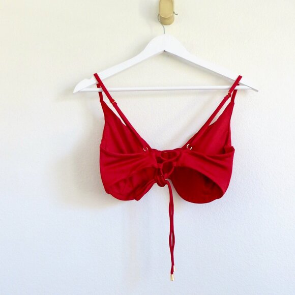 NEW! Kenny Flowers Watercolors THE CALI Underwire Bikini Top Red SZ L, XL - Picture 12 of 13
